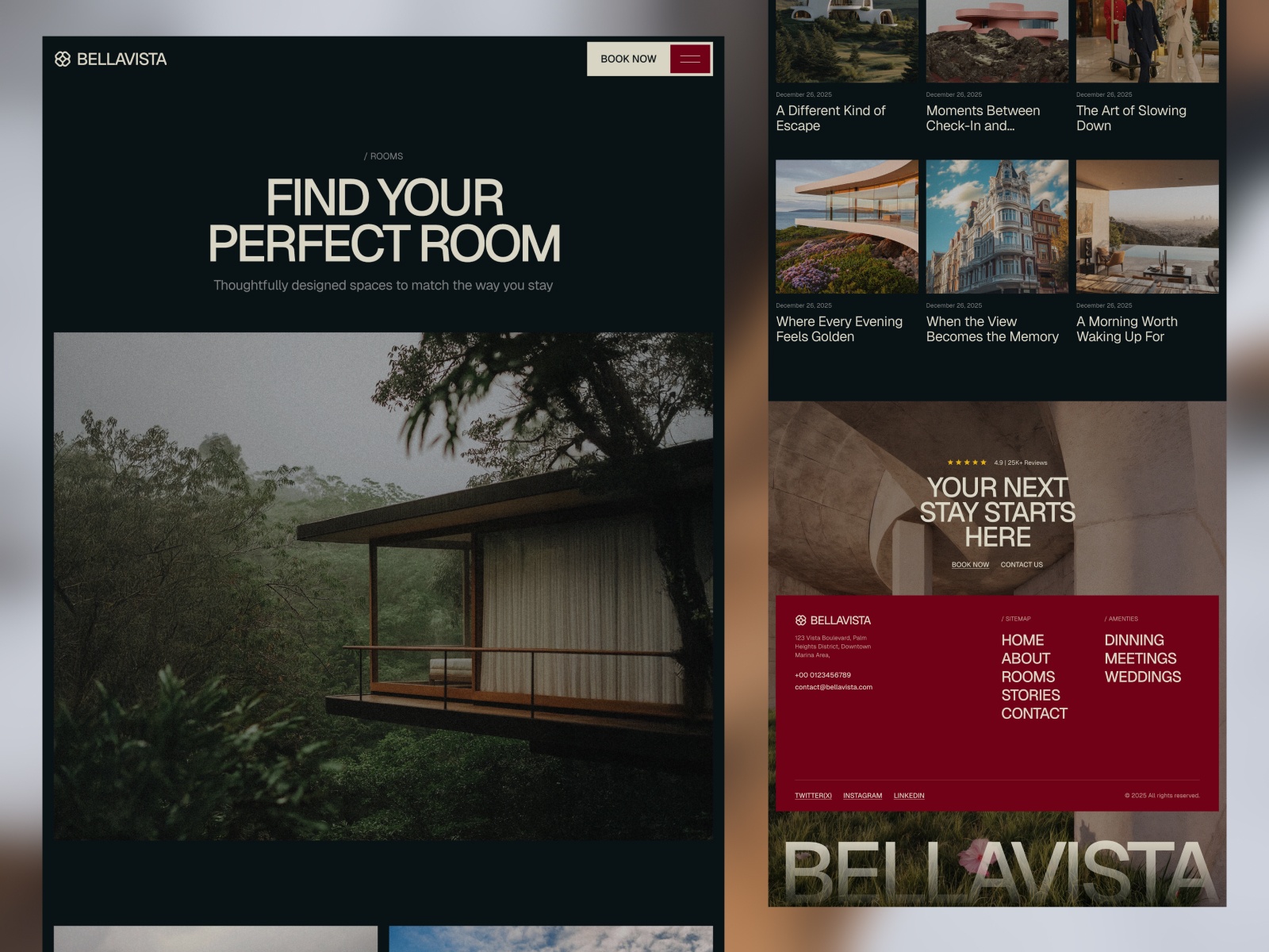 Bellavista — A Luxury Resort Framer Template