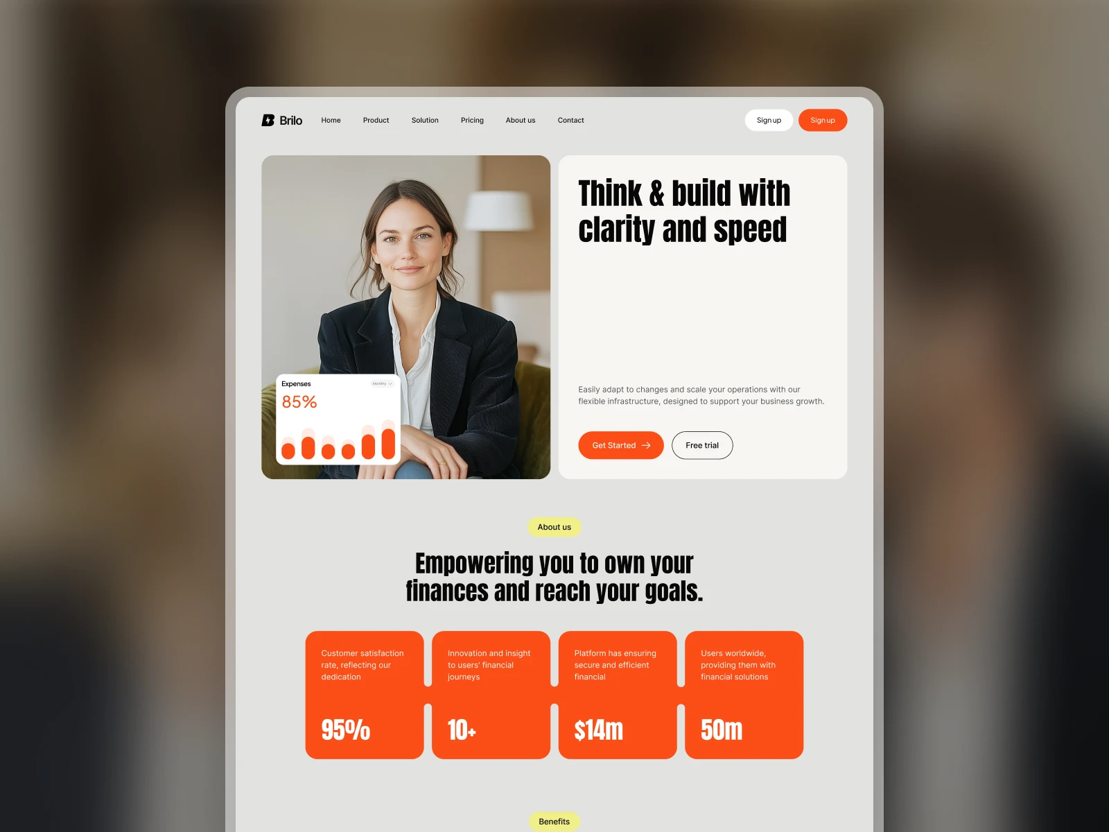 Brilo - Technology Webflow template (FREE FIGMA)