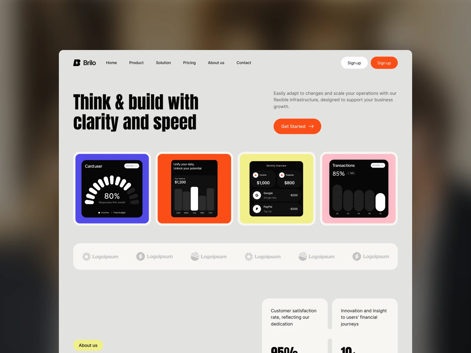 Brilo - Technology Webflow template (FREE FIGMA)
