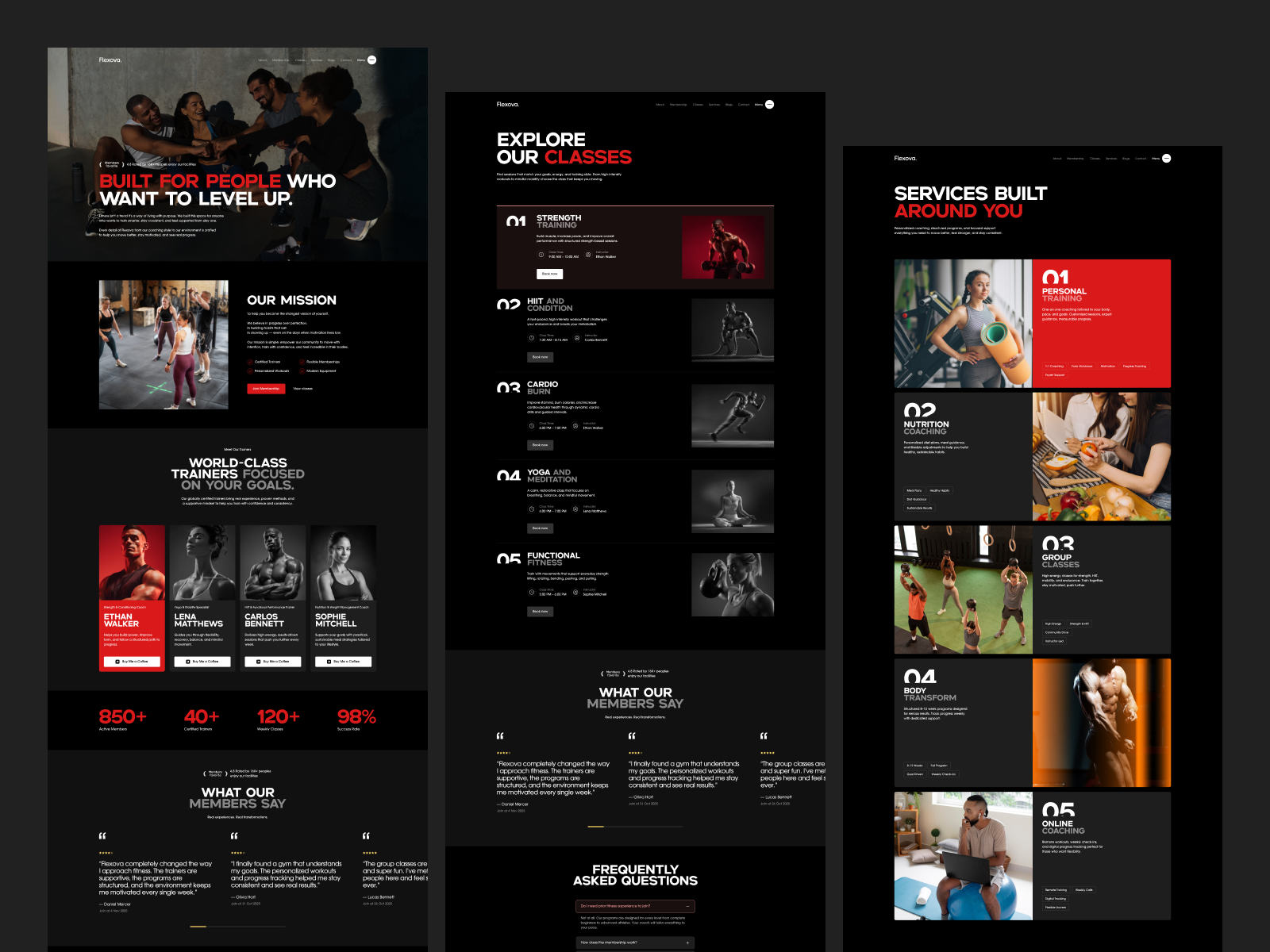Flexova — Fitness & Gym Webflow Template