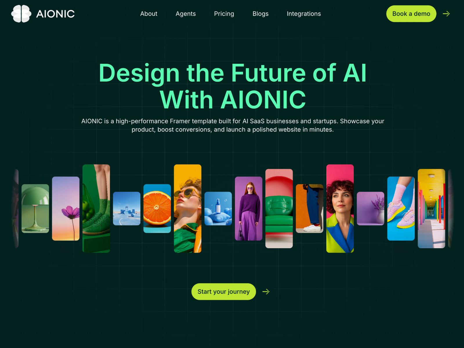 AIONIC - Modern AI SaaS Framer Template