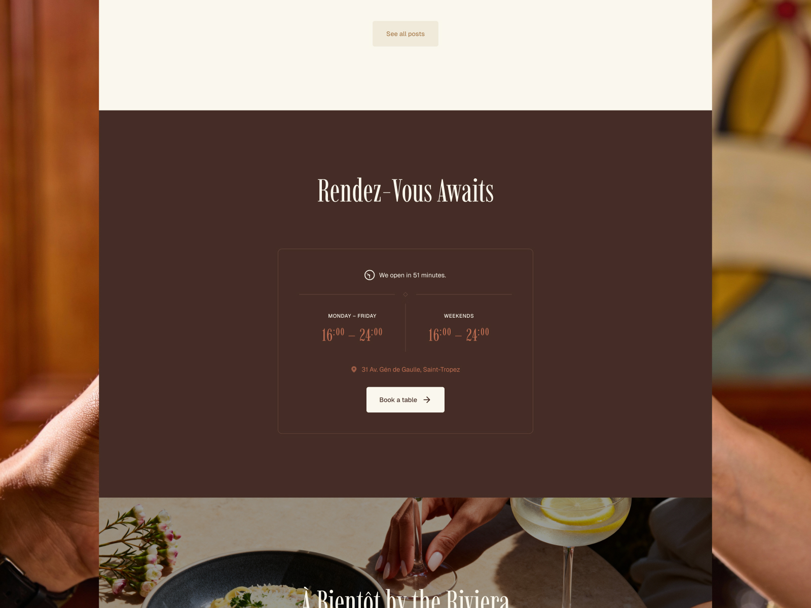 La Brisa – Restaurant or Café Framer Template