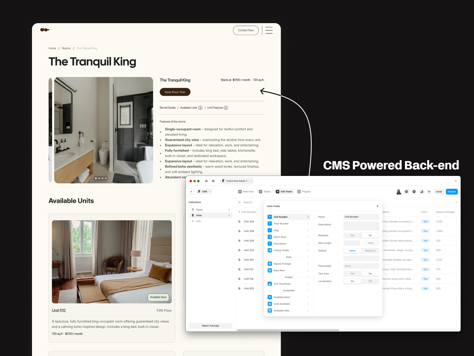 Coterie · Real Estate Framer Template