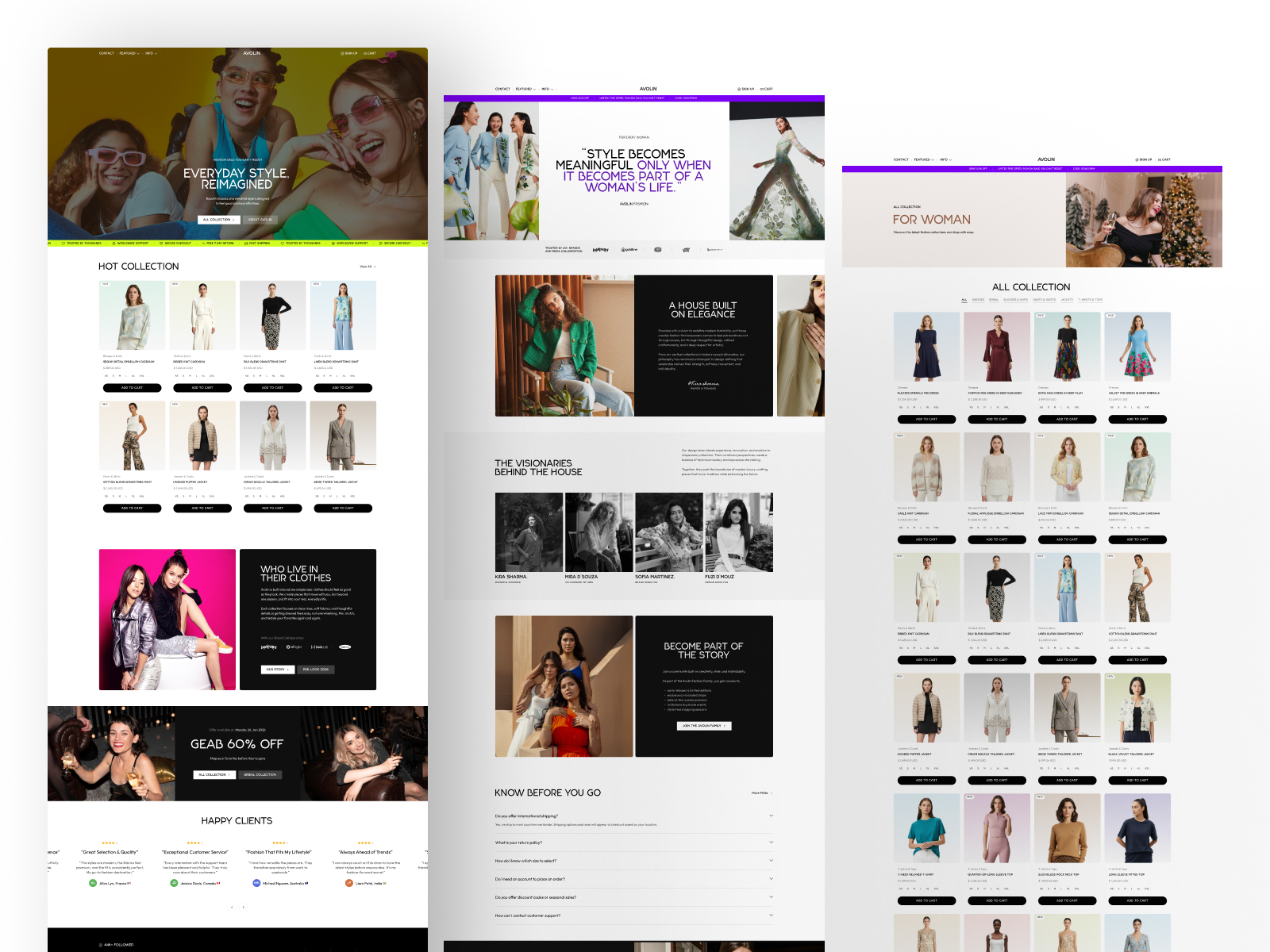 Avolin — Fashion Ecommerce Webflow Template