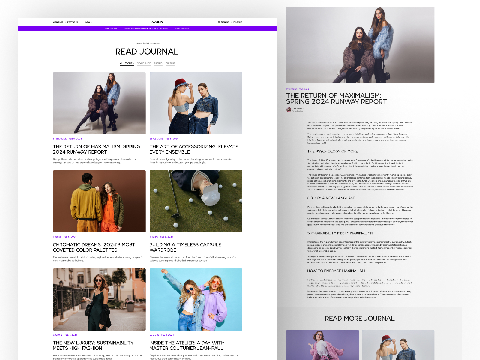 Avolin — Fashion Ecommerce Webflow Template