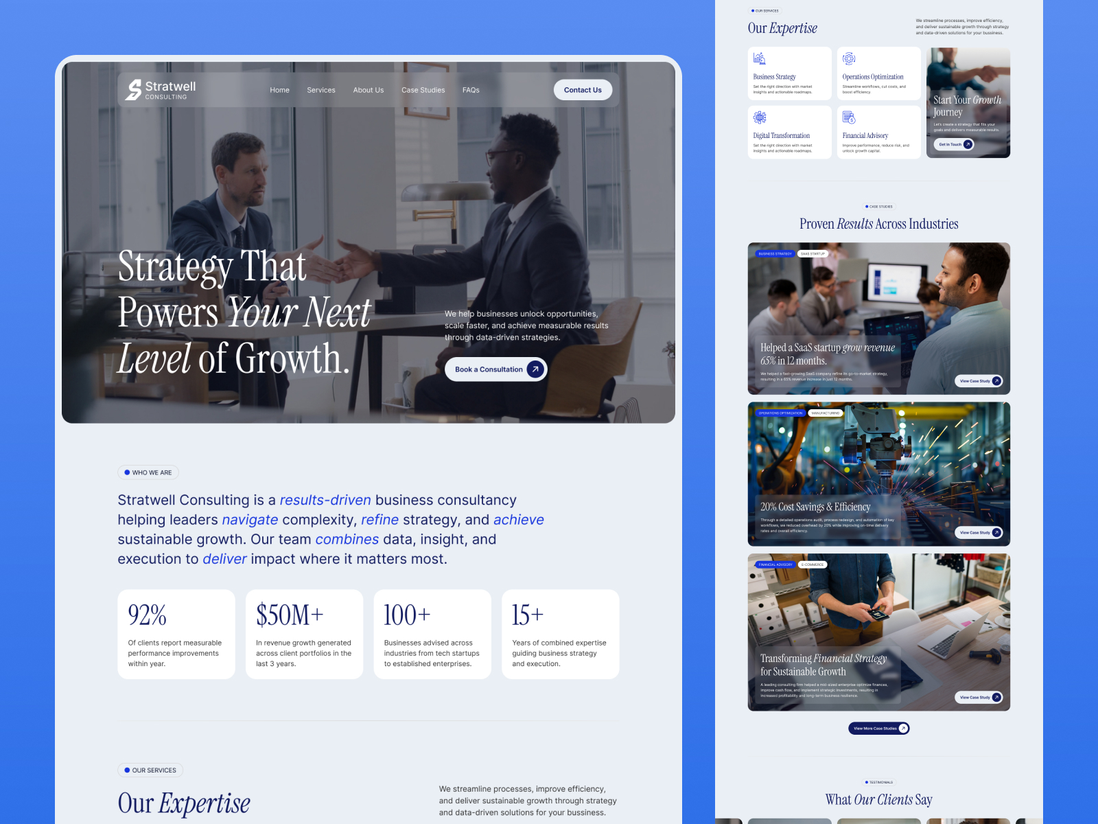 Stratwell — Business Consulting Framer Template
