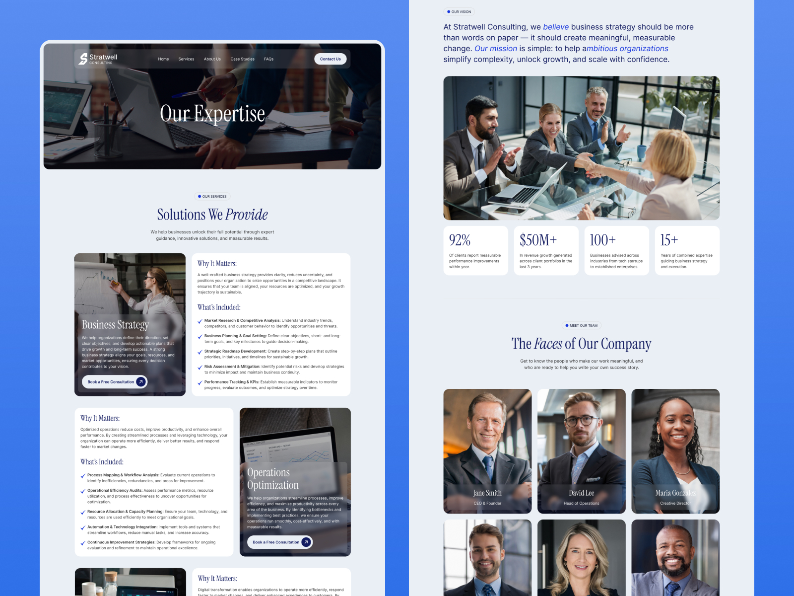 Stratwell — Business Consulting Framer Template