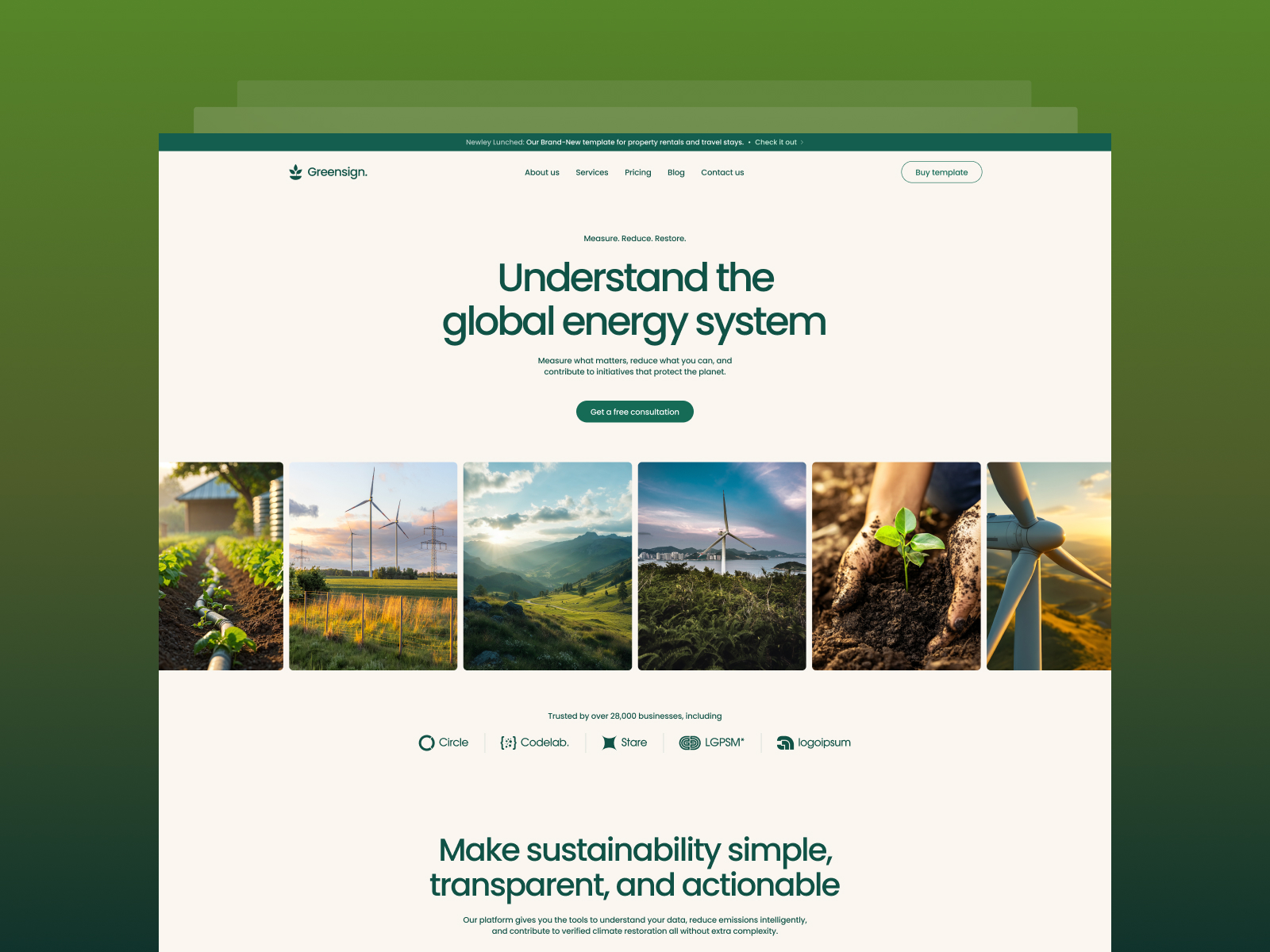 Greensign - Environment Website Template (Webflow)