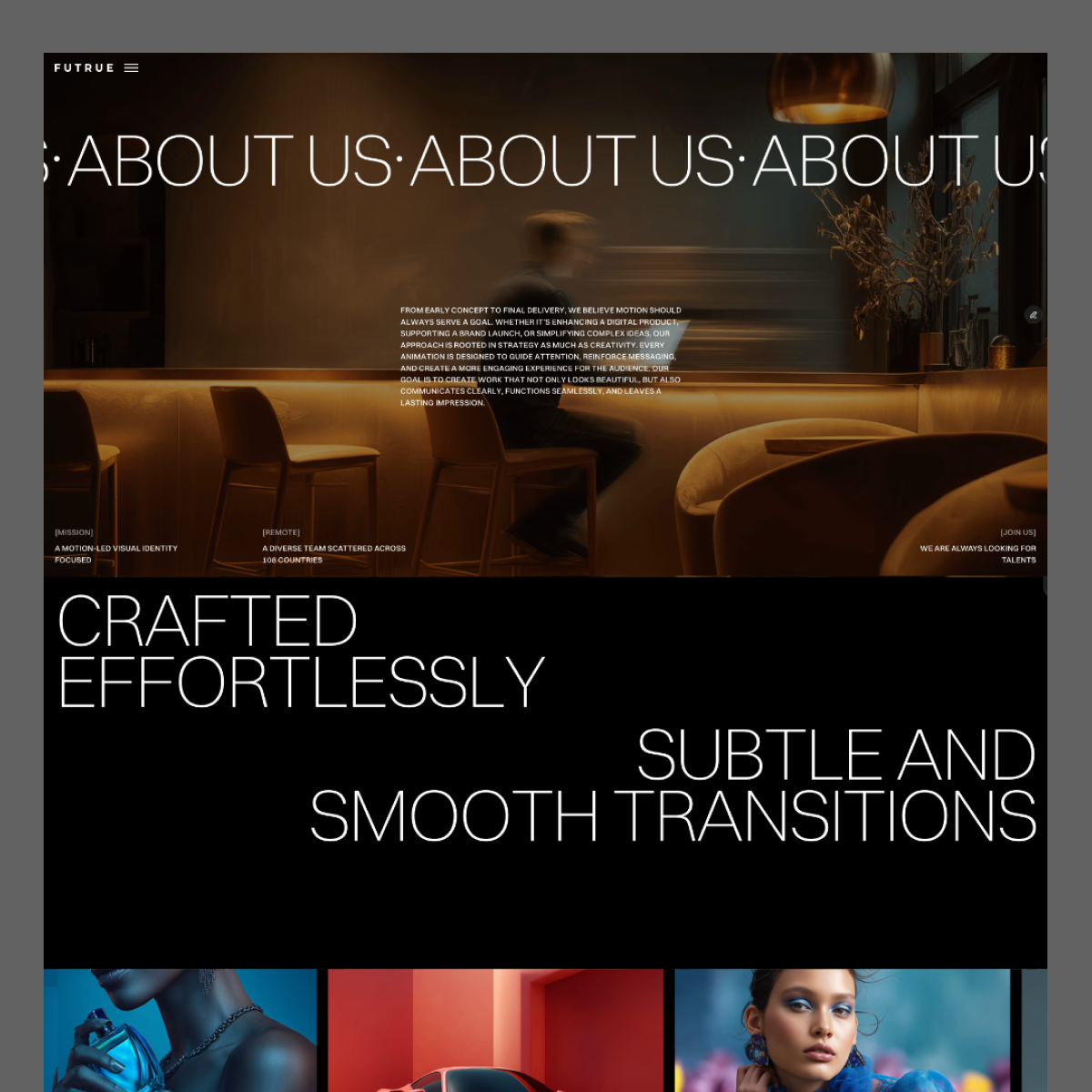 FUTRUE - Portfolio Framer Template