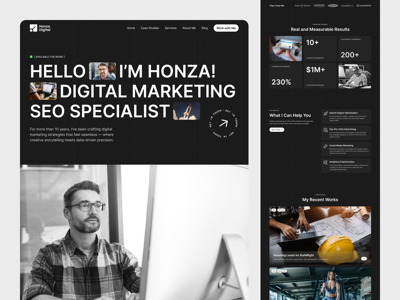 Honza - Free Digital Portfolio Website Template
