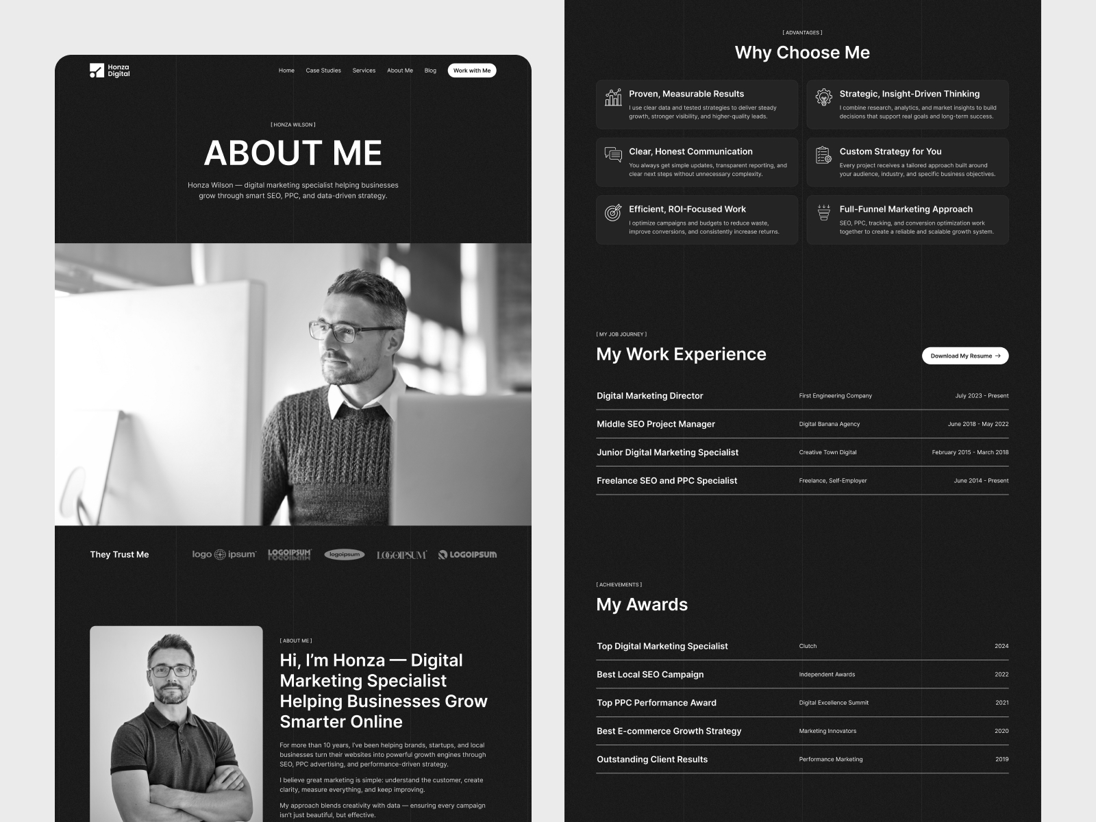 Honza - Free Digital Portfolio Website Template