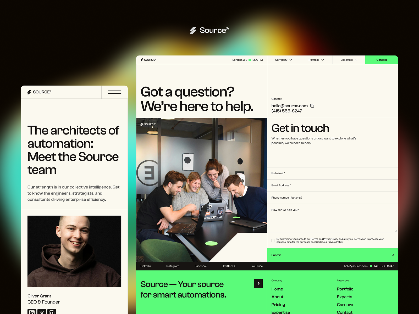 Source — AI & Enterprise Website Template