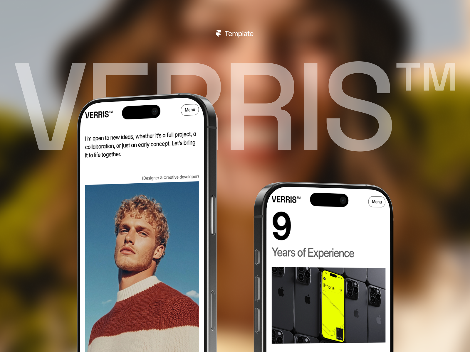 Verris — Minimalist Portfolio Website Template