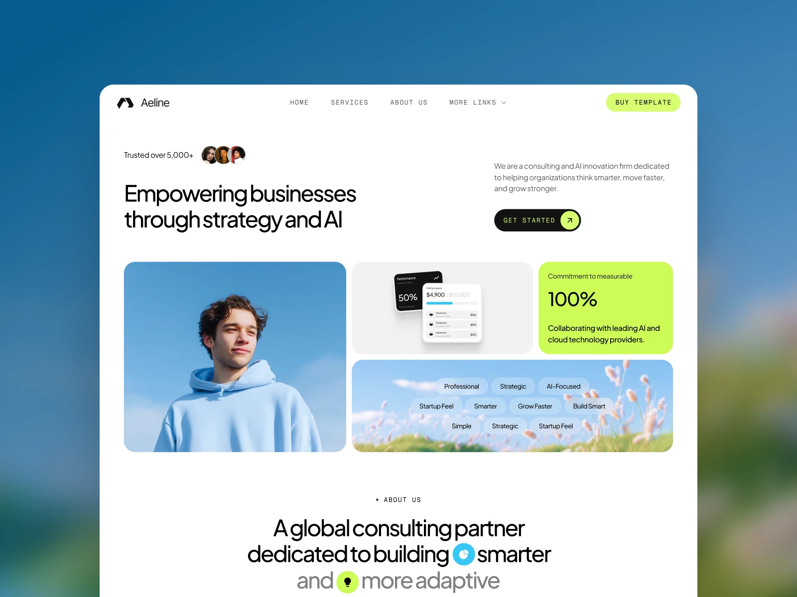 Aeline | Technology Webflow template (FREE FIGMA)