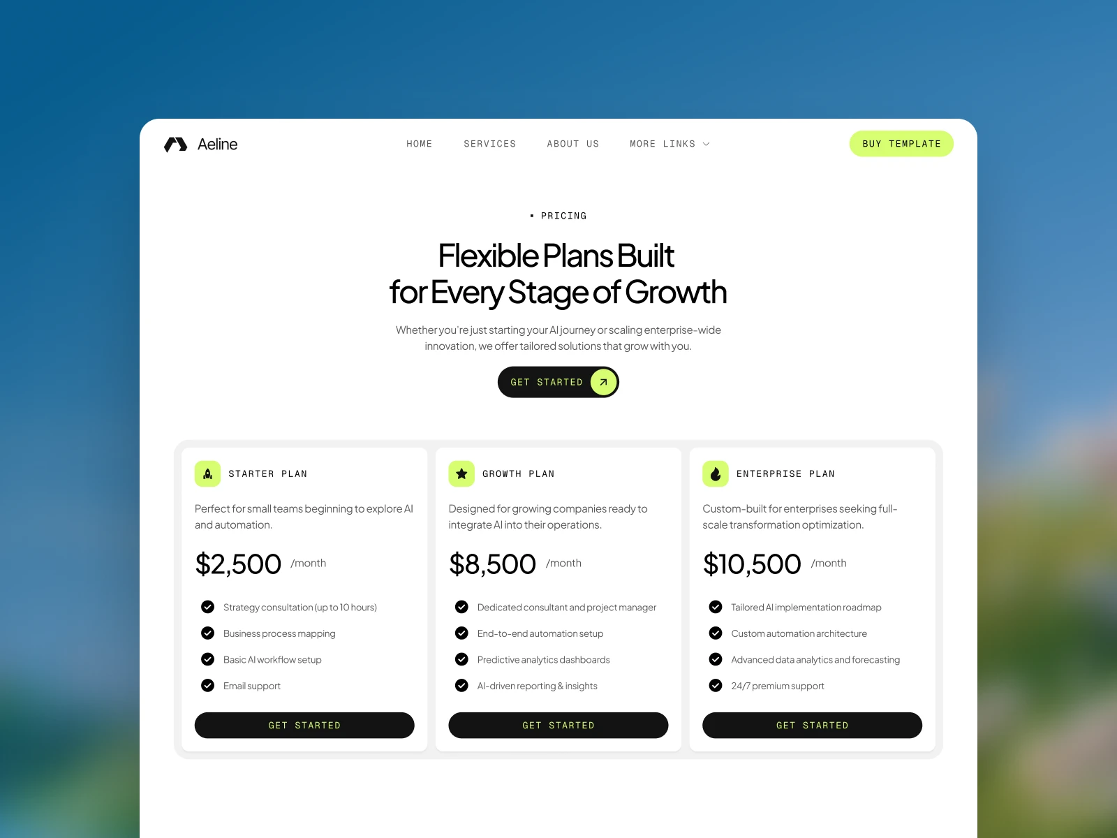 Aeline | Technology Webflow template (FREE FIGMA)