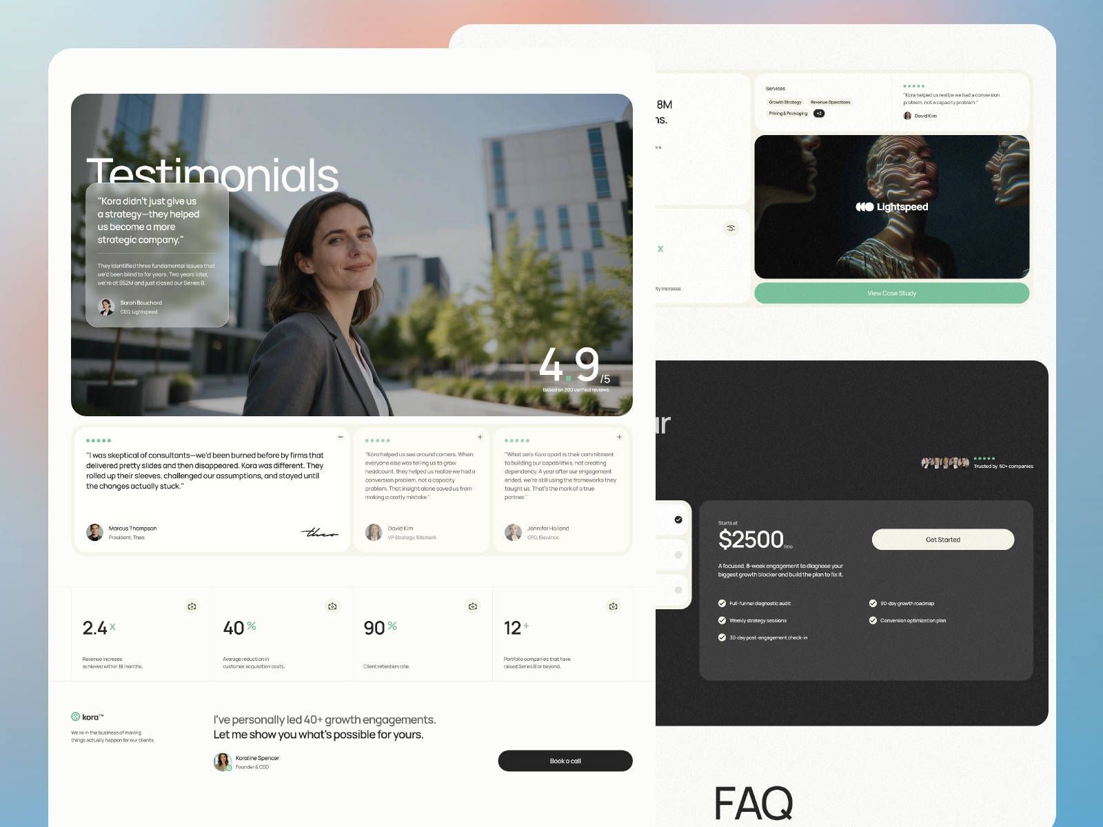 Kora - Framer template for consultants & agencies