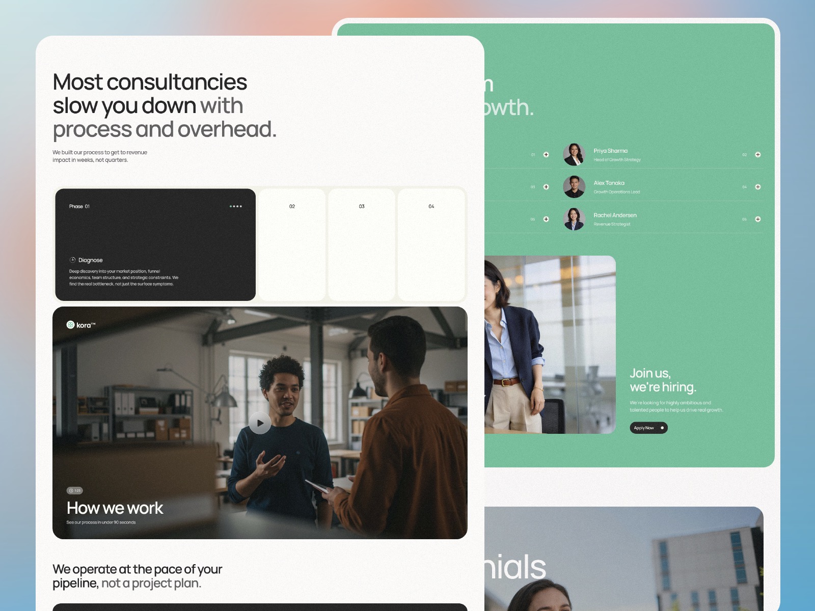 Kora - Framer template for consultants & agencies