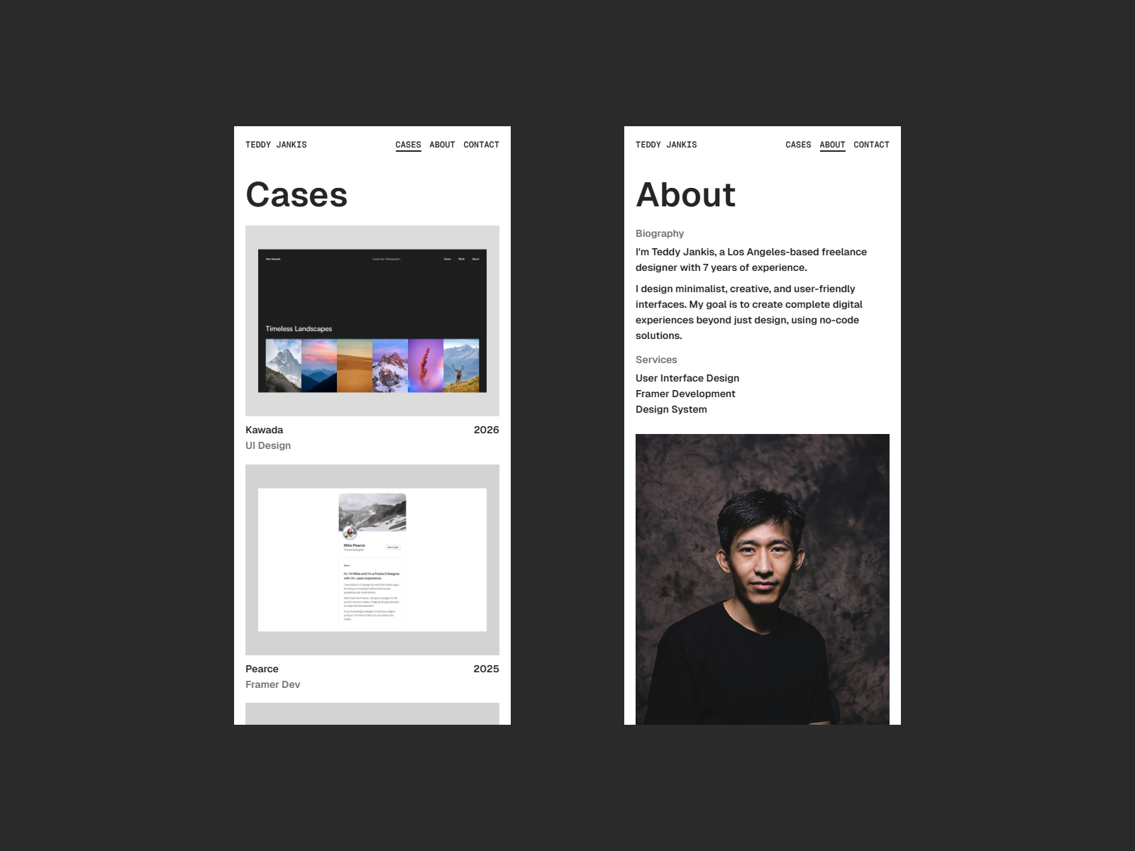 [FREE] Jankis - Portfolio Framer Template