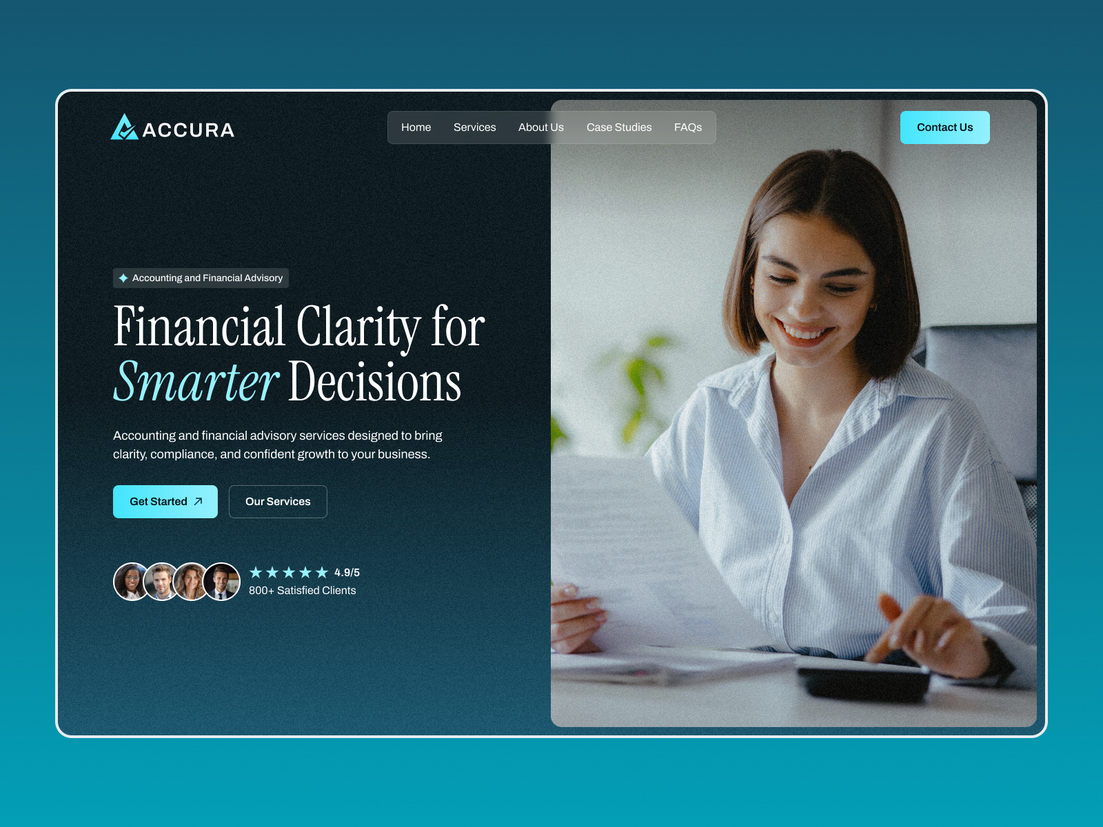 Accura — Free Accounting Framer Website...