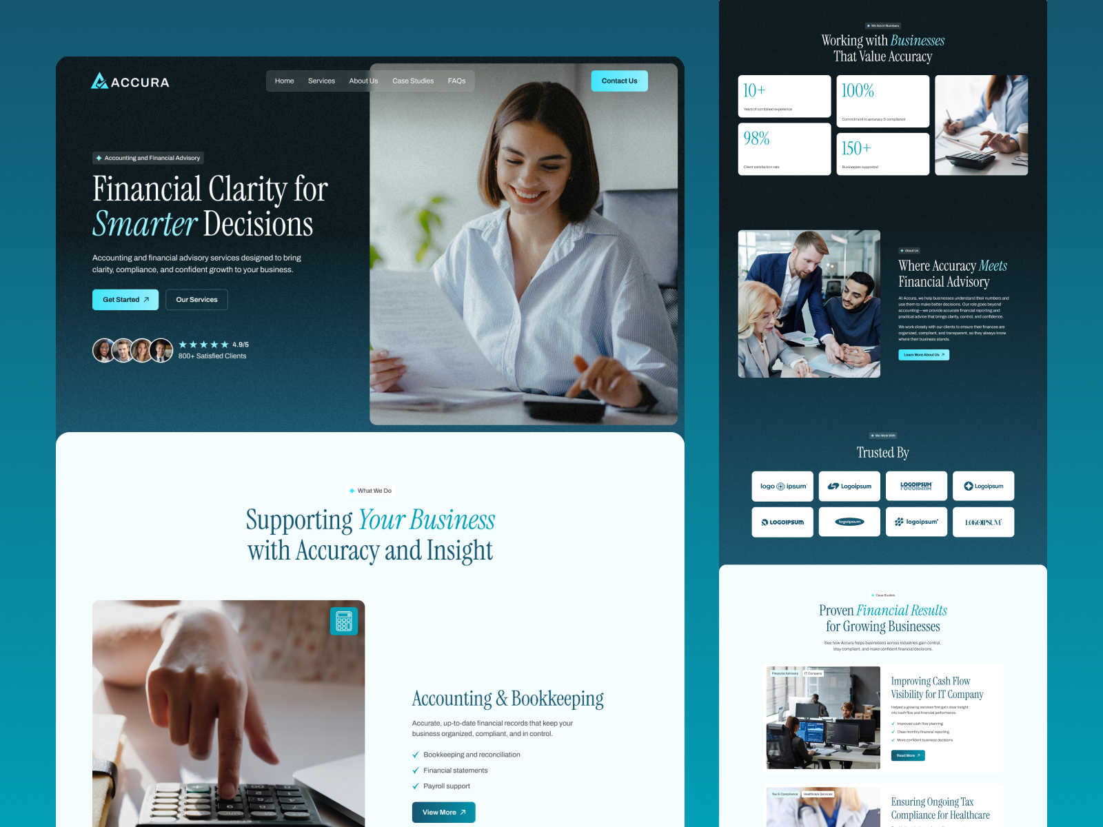Accura — Free Accounting Framer Website Template