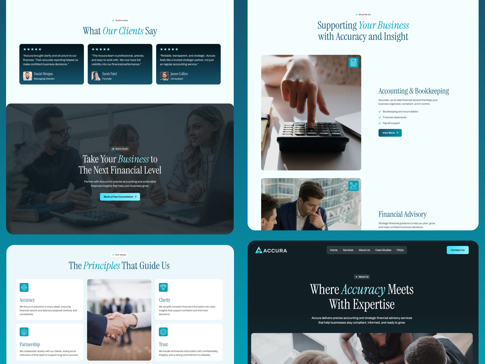 Accura — Free Accounting Framer Website Template