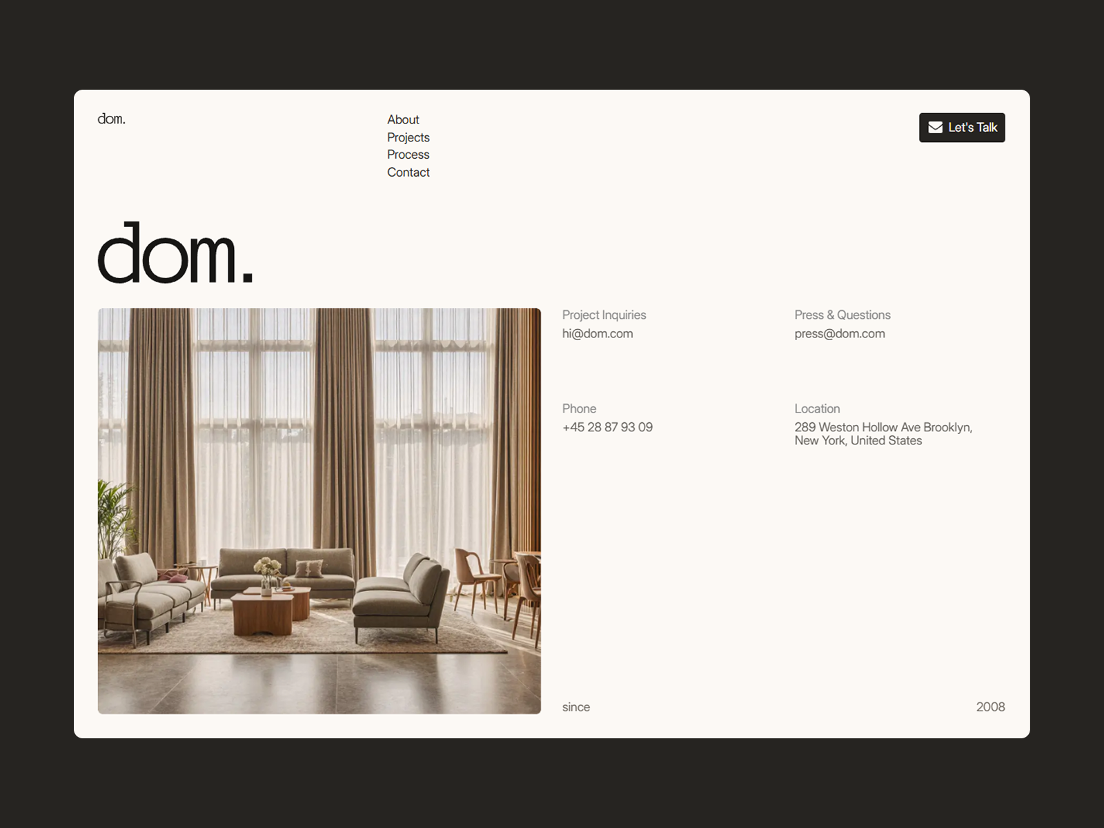 dom — Architecture & Interior Design Template
