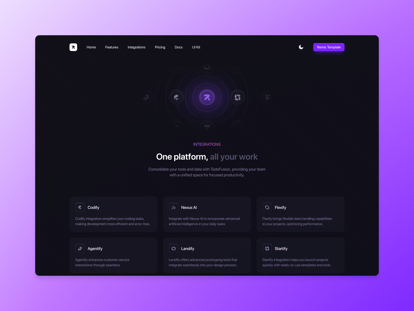 TodoFusion - Framer Template