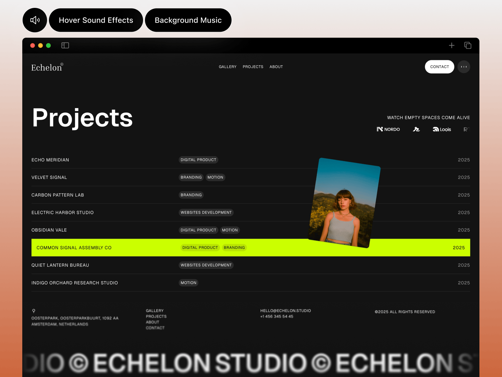 Echelon® — Free Agency Website Template