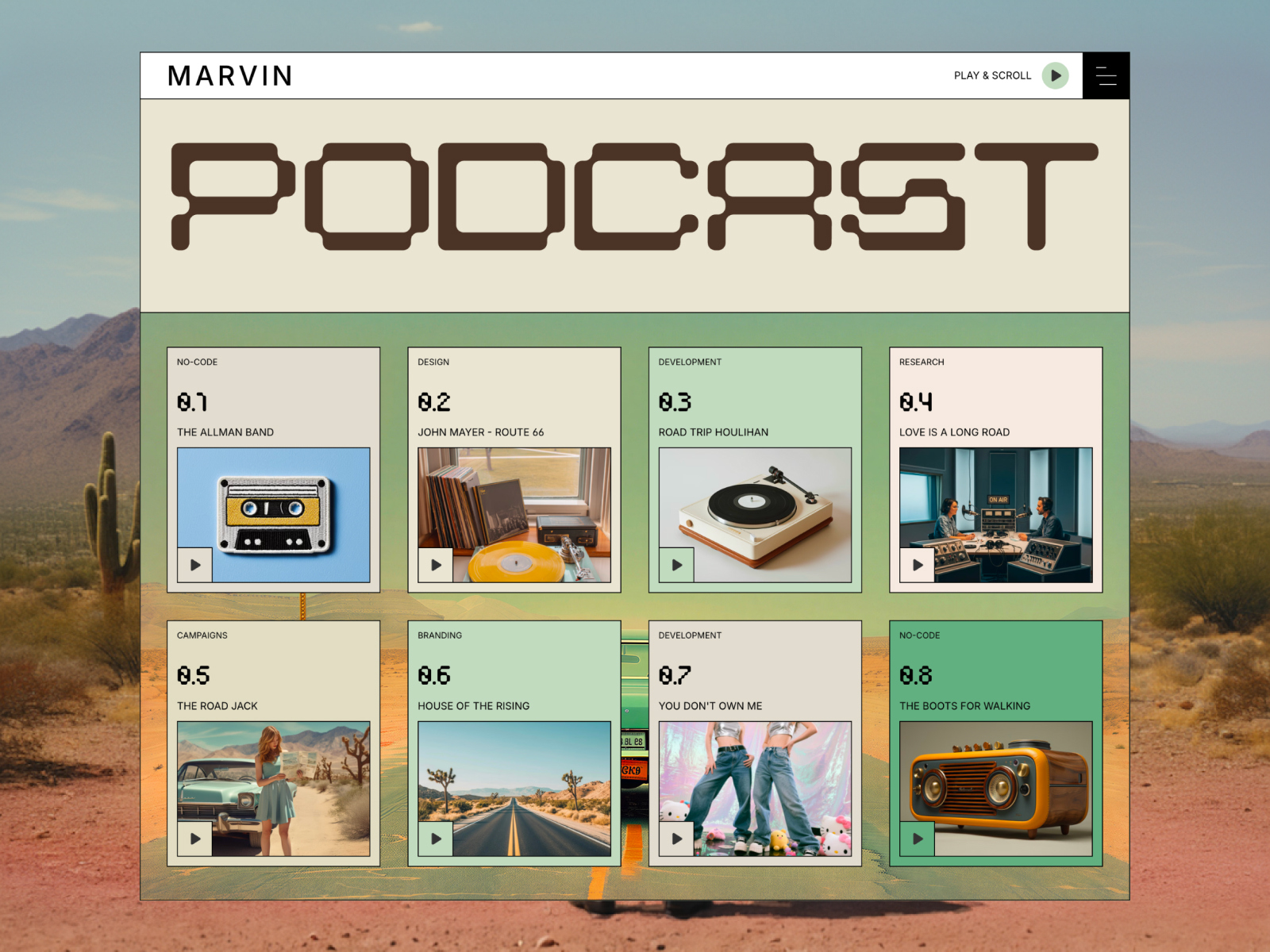 Marvin — Retro-Inspired Framer Template