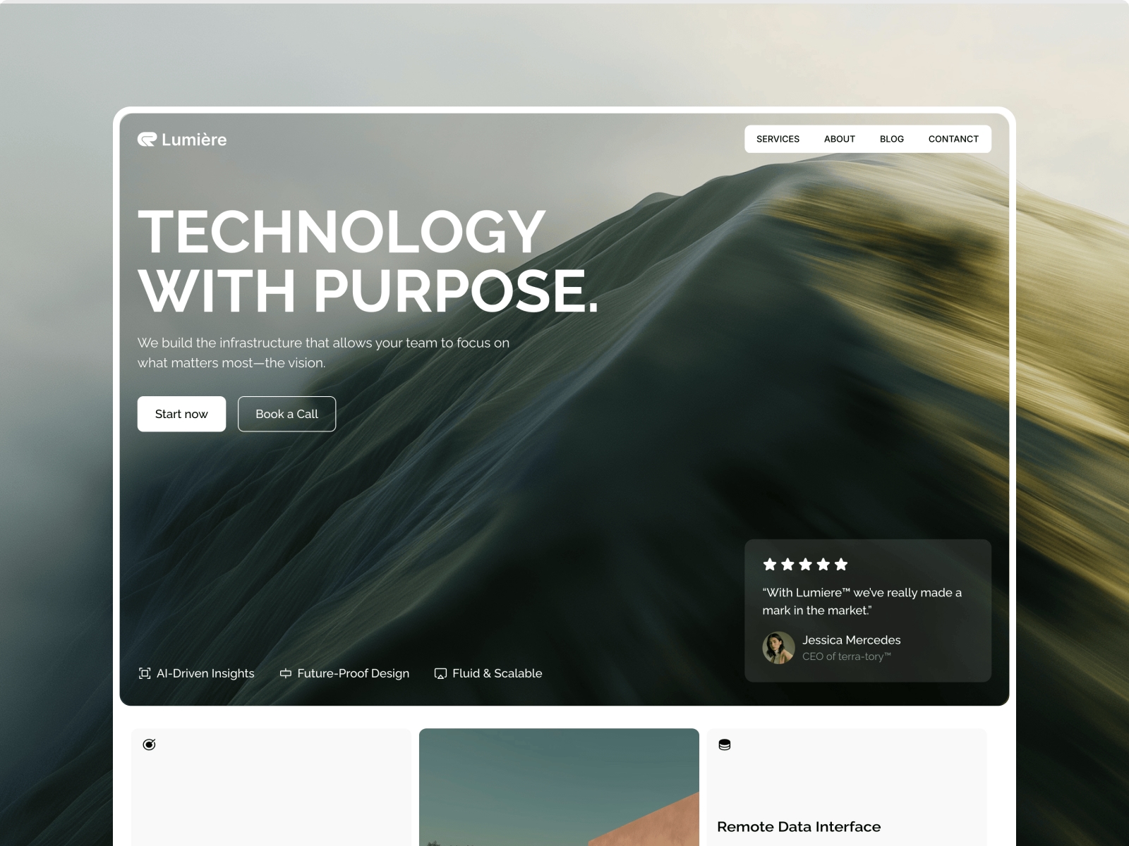 Lumières — A premium template for tech teams.