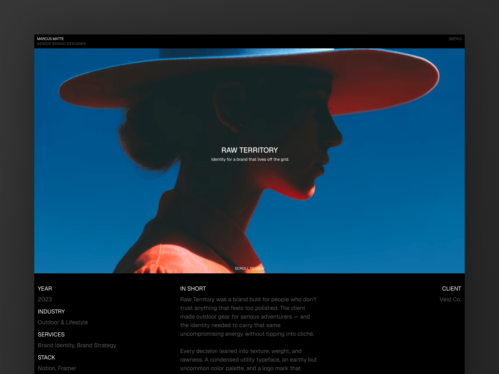 Matte — Portfolio template for Agencies
