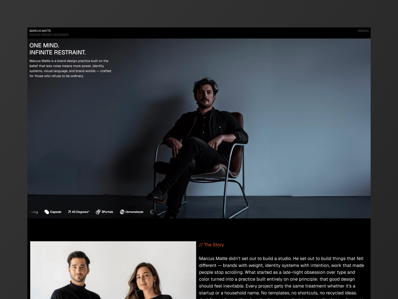 Matte — Portfolio template for Agencies