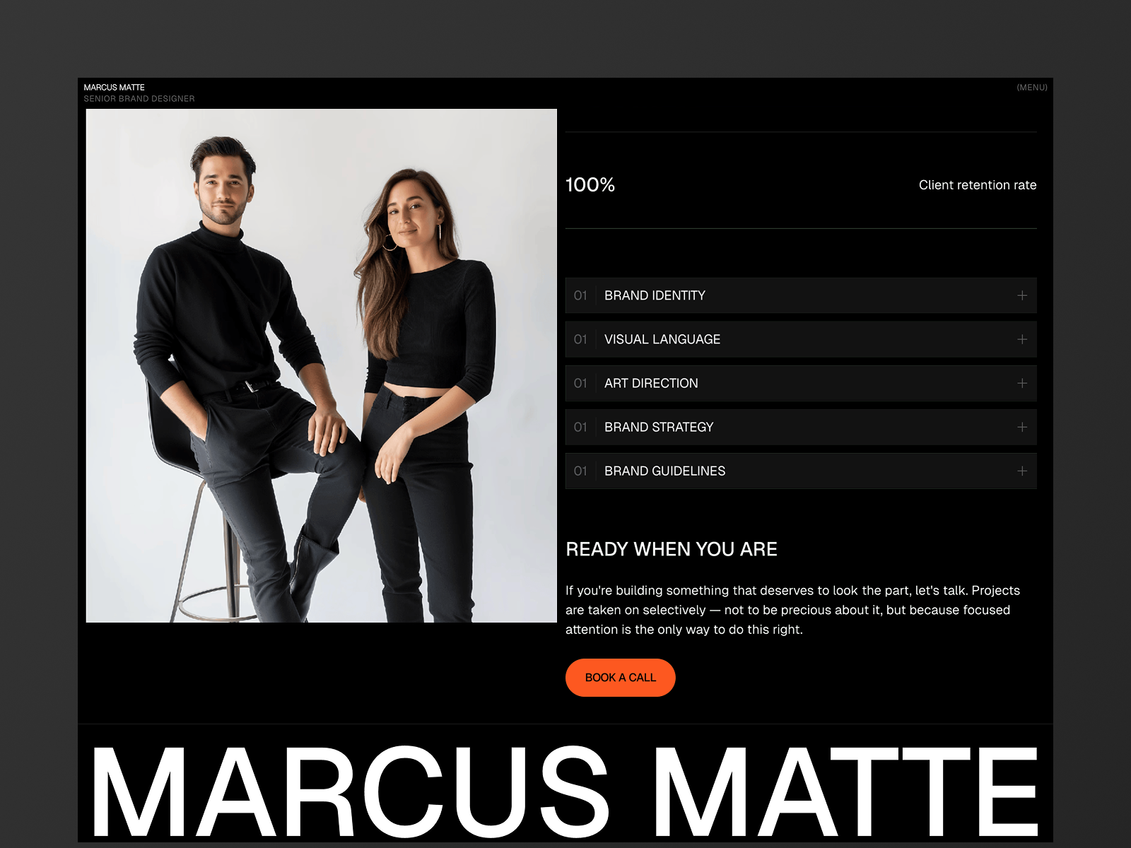 Matte — Portfolio template for Agencies