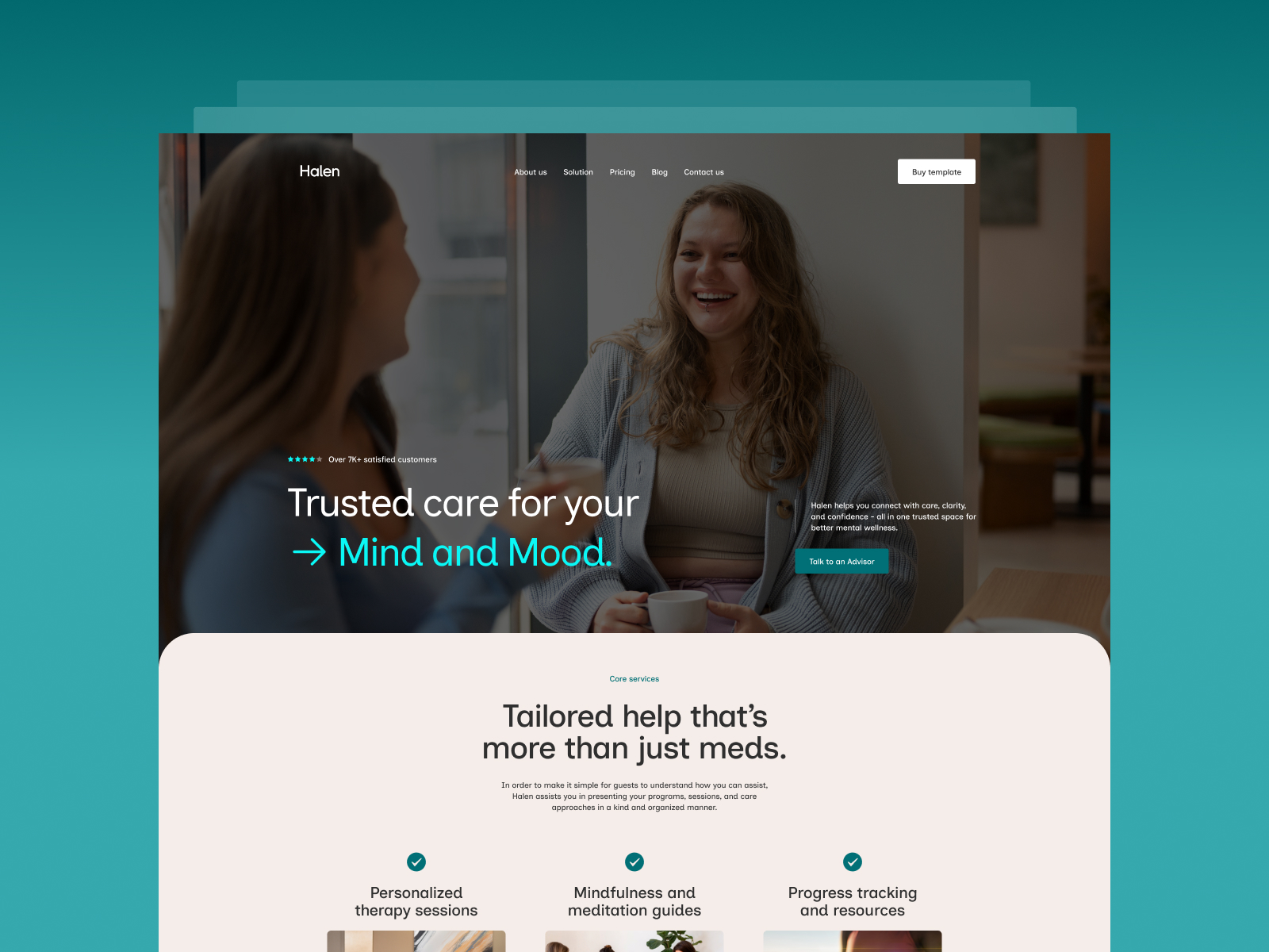 Avyora — Mental Health & Wellness Webflow Template