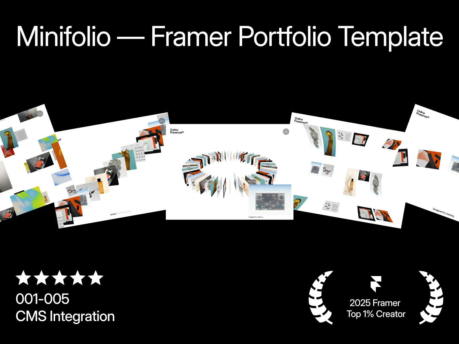 Minifolio ― Framer Portfolio Template (CMS)