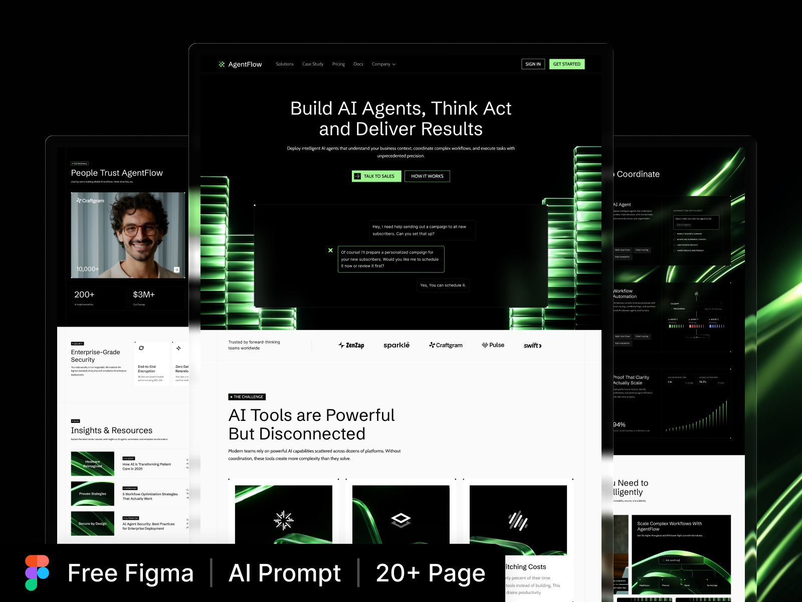 AgentFlow — Premium AI Agent SaaS Template