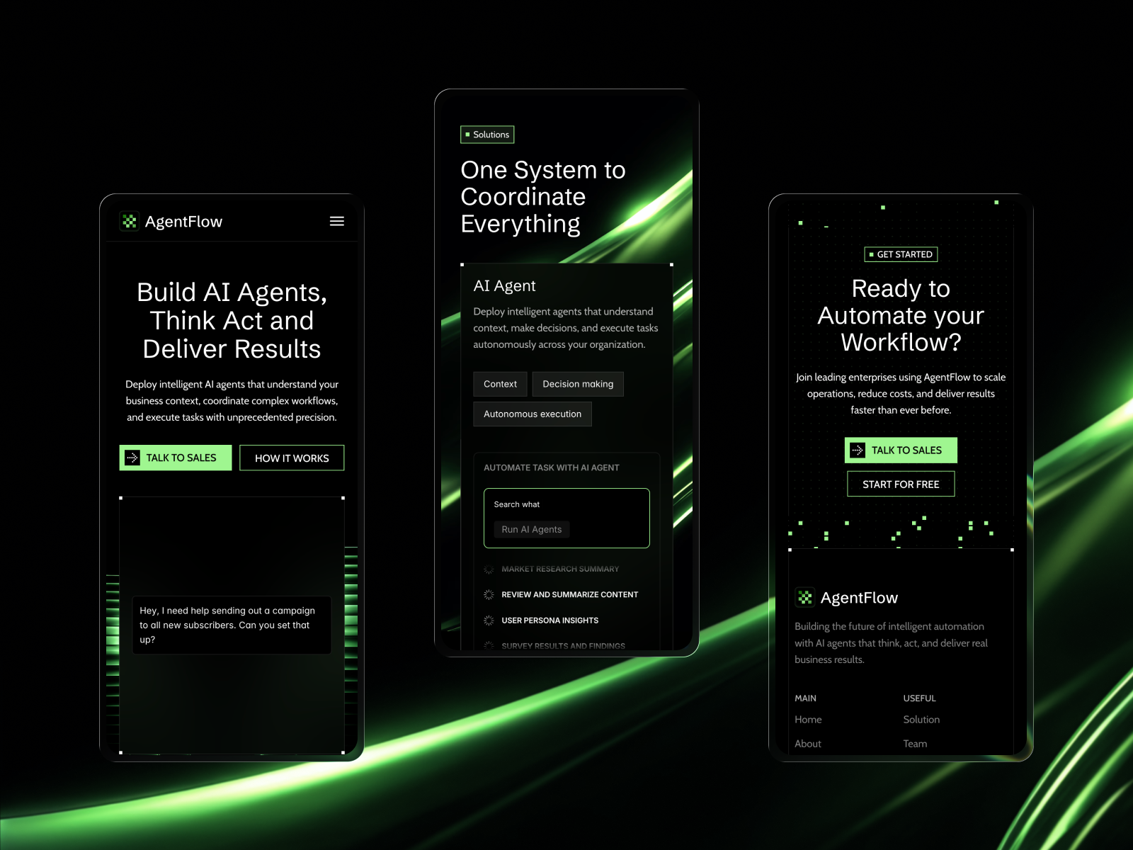 AgentFlow — Premium AI Agent SaaS Template