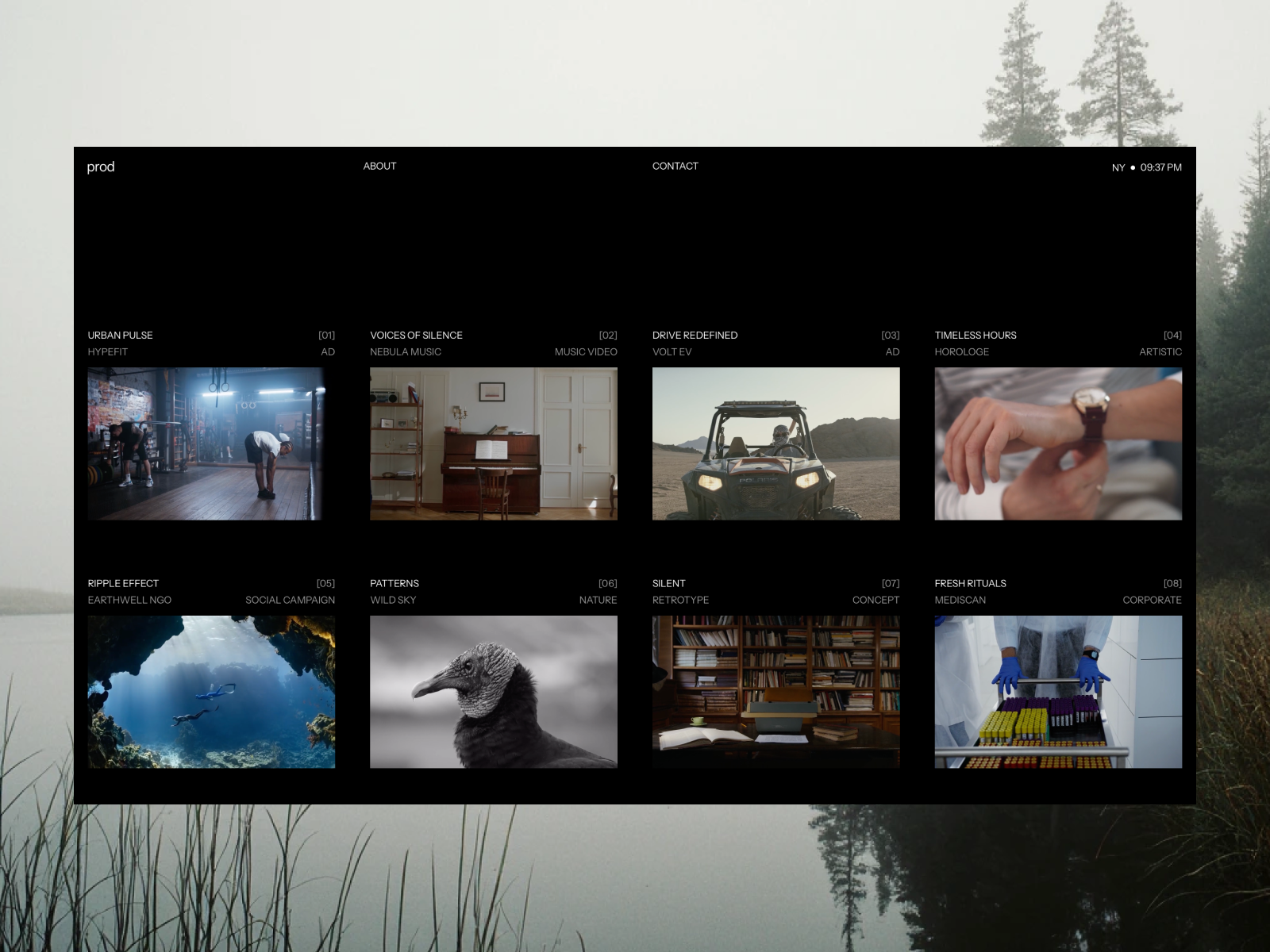 prod — Ultra Minimal Videography Template