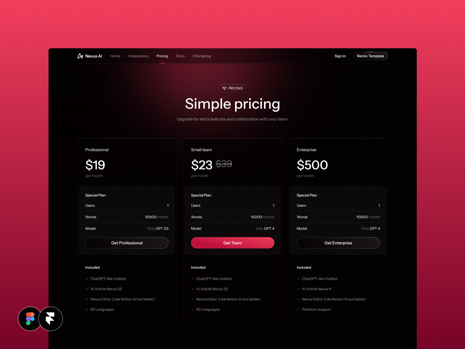 Nexus AI - Framer Template