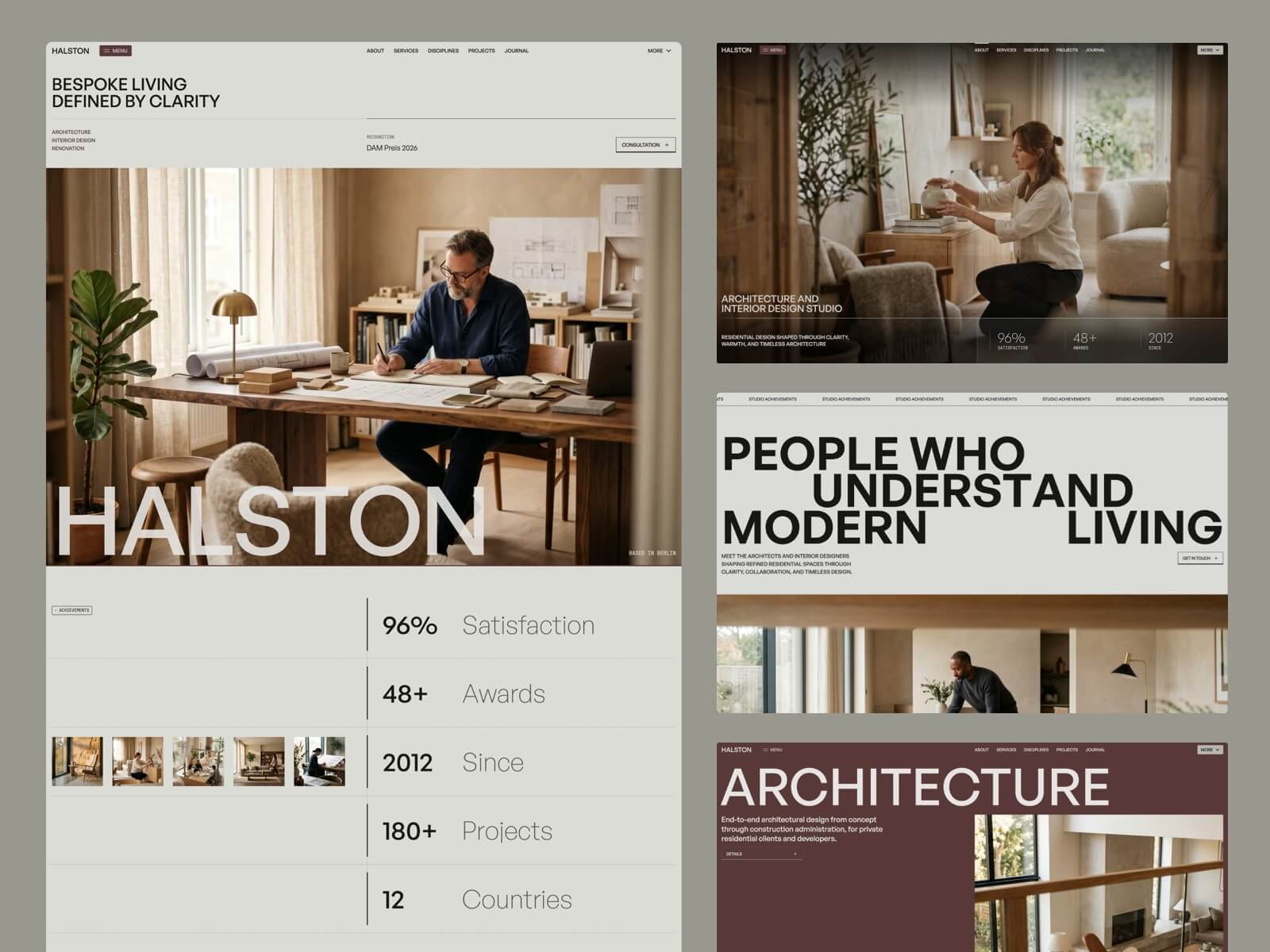 Halston: Architecture & interior Webflow template