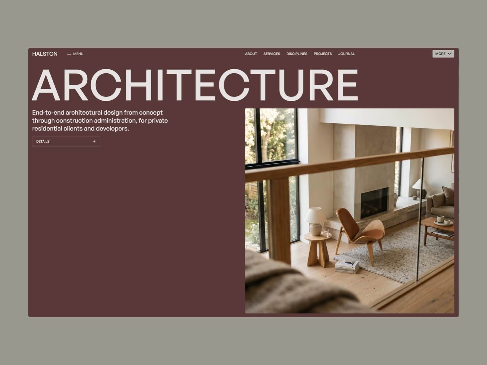 Halston: Architecture & interior Webflow template