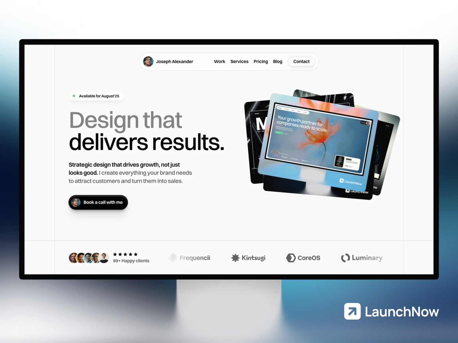 Launchfolio — Free Portfolio Framer Template