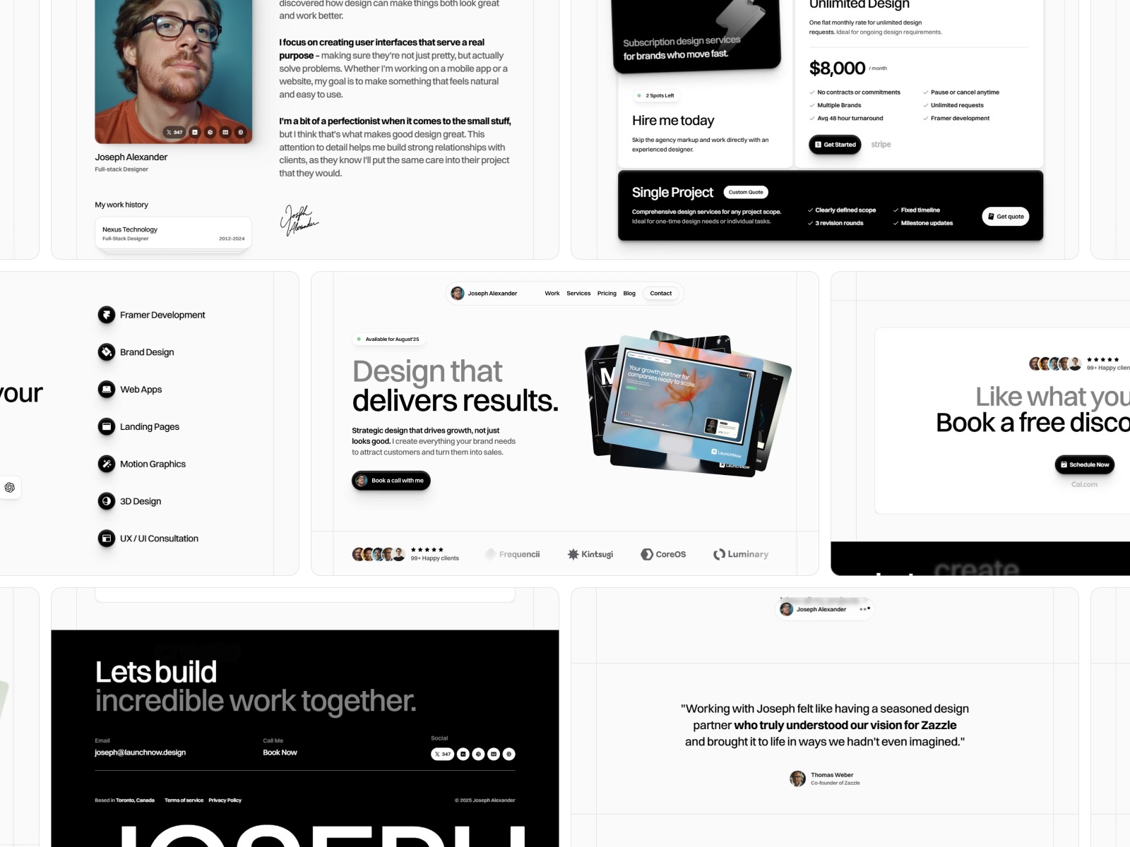 Launchfolio — Free Portfolio Framer Template