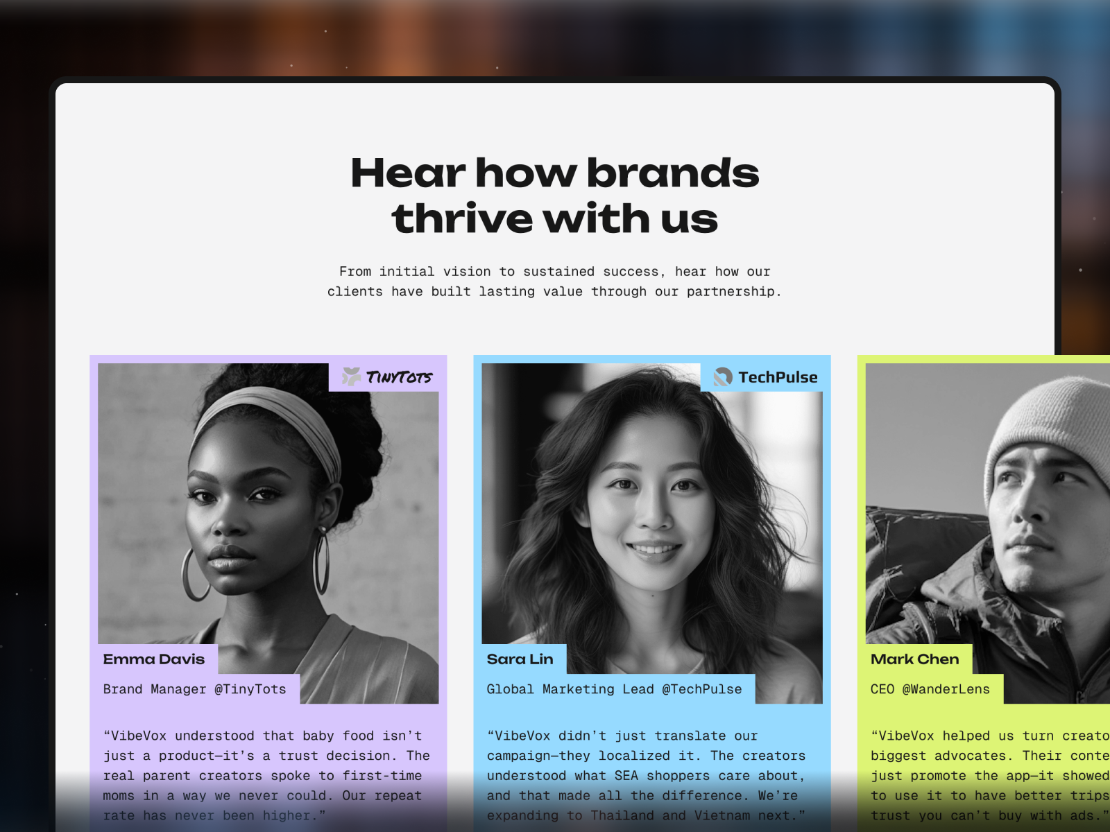VibeVox | Influencer Marketing Agency Template