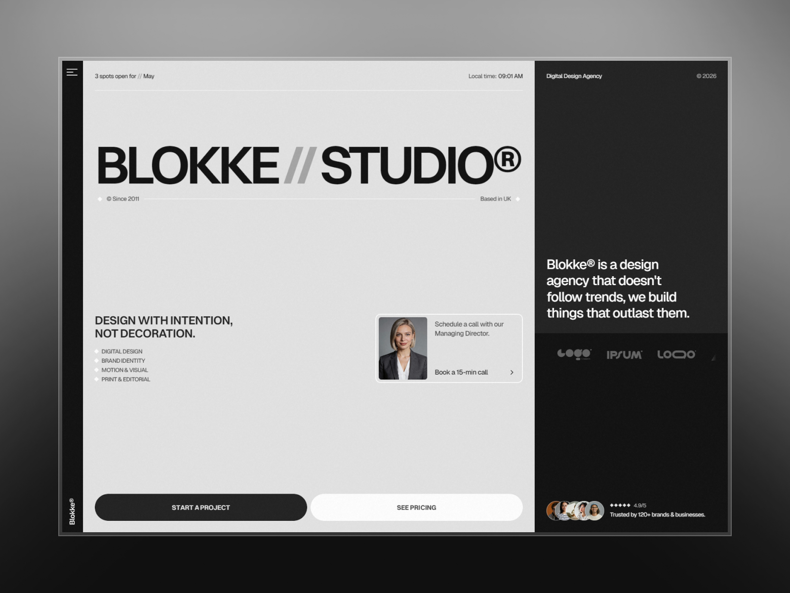 Blokke — Design Agency Framer Template