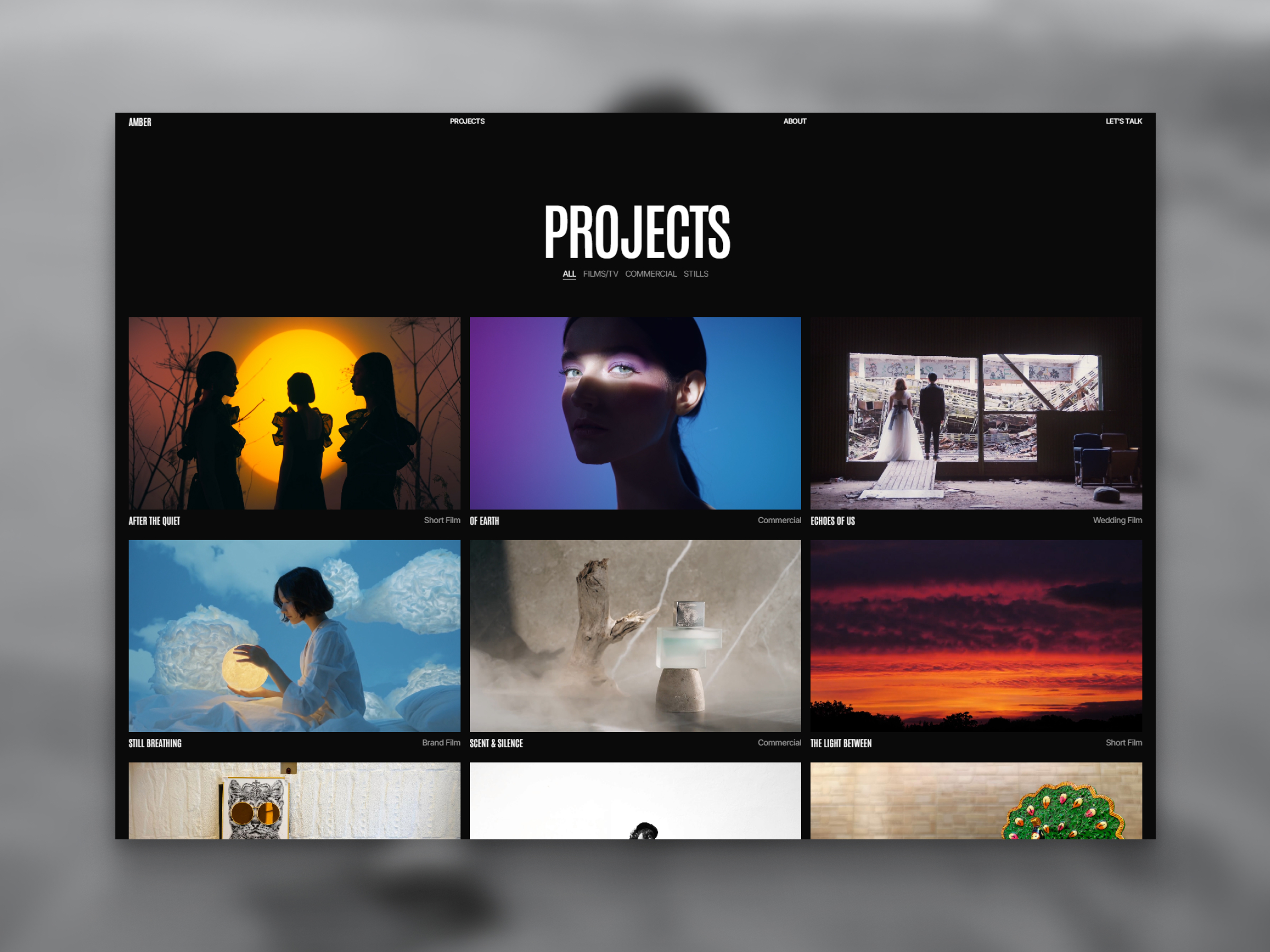 Amber — Minimal Videography Framer Template