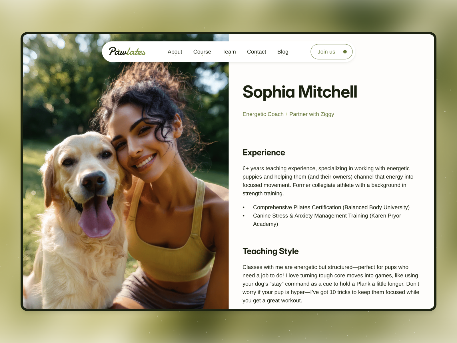 Pawlates | Pet Yoga & Pilates Studio Template