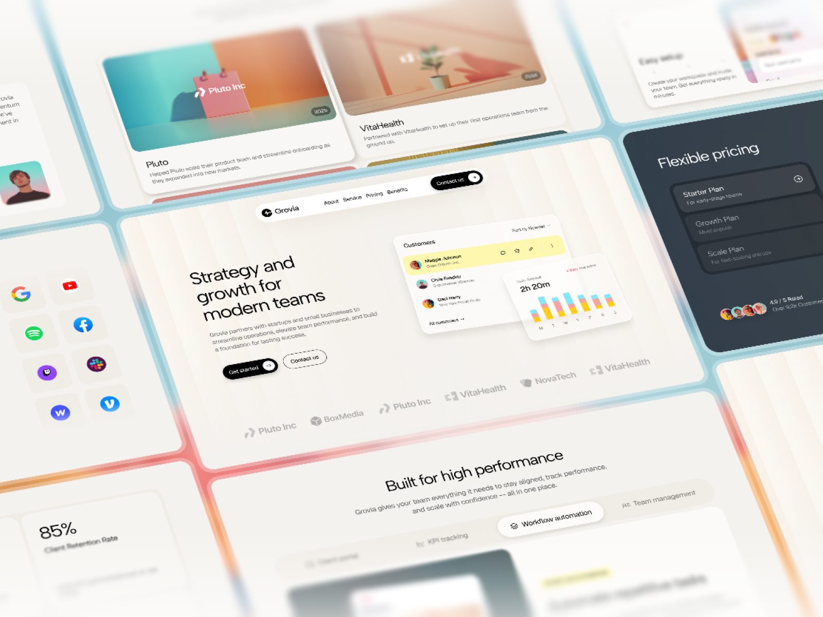 Grovia — SaaS & Business Template