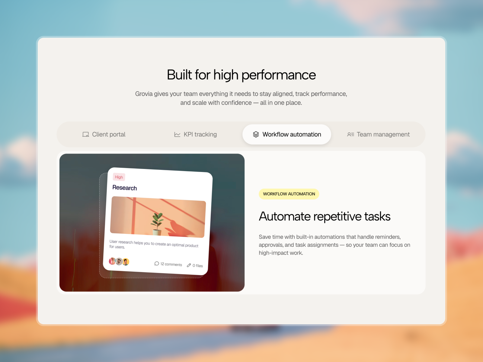 Grovia — SaaS & Business Template