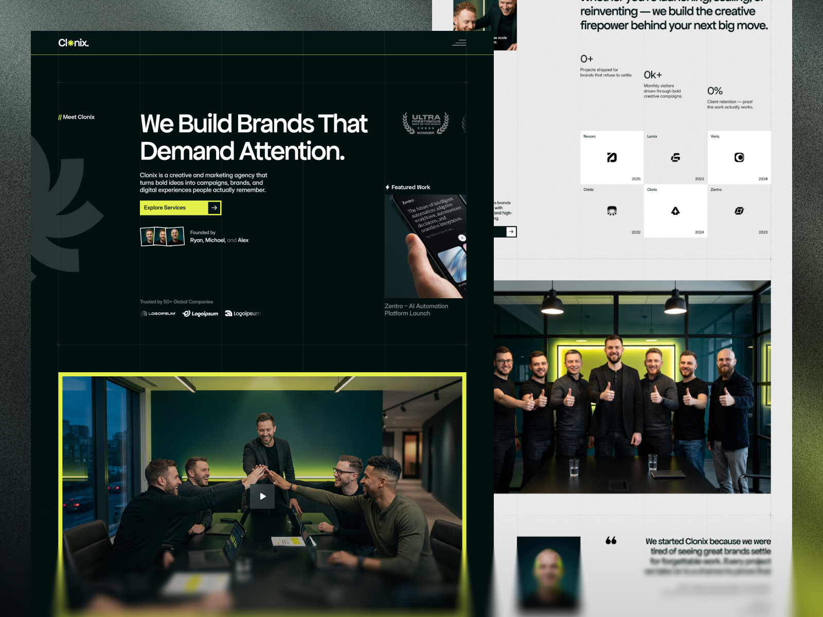 Clonix - Multipurpose Agency Framer Template